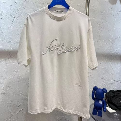 Acne Studios Embroidered Logo Tee Off-White
