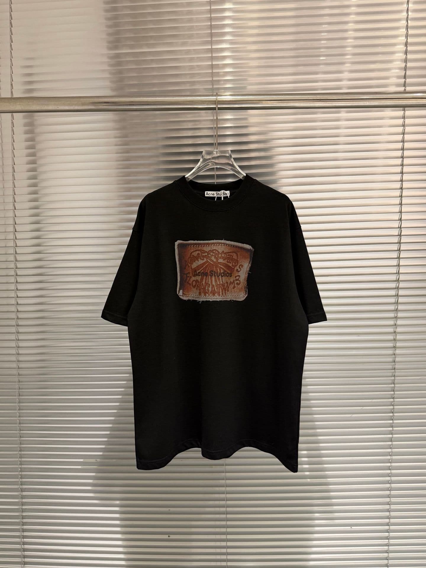 Acne Studios Graphic T-Shirt Leather Patch Logo
