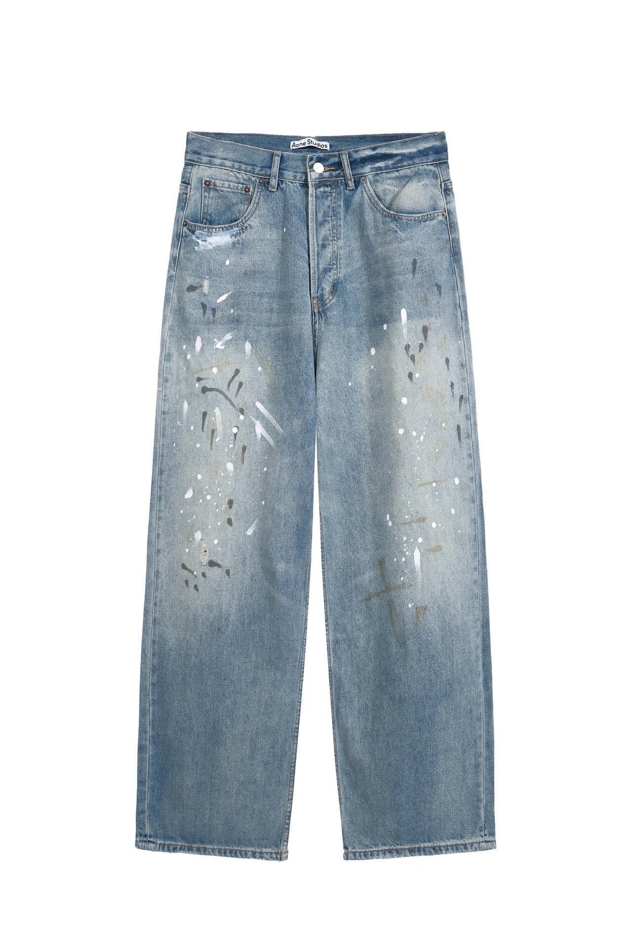 Acne Studios Paint Splatter Jeans Distressed Paint-Splatter Wash