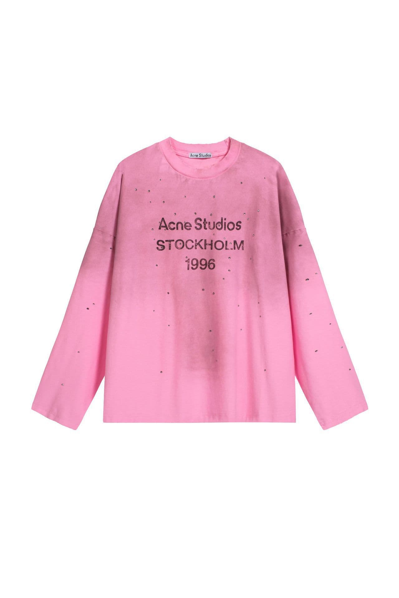 Acne Studios Long-Sleeve Tee Stockholm 1996 Rhinestone