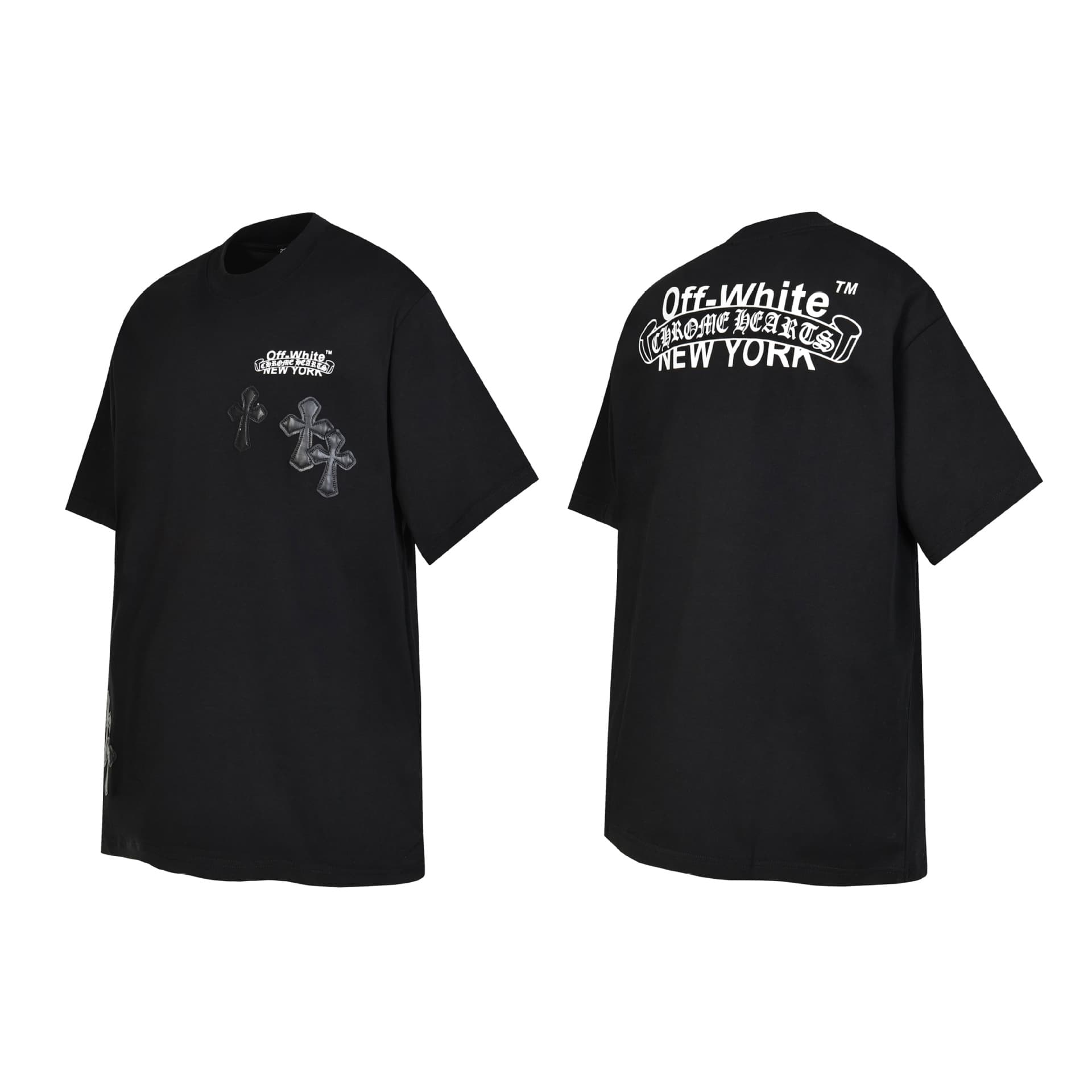 Off-White T-Shirt Chrome Hearts Collaboration