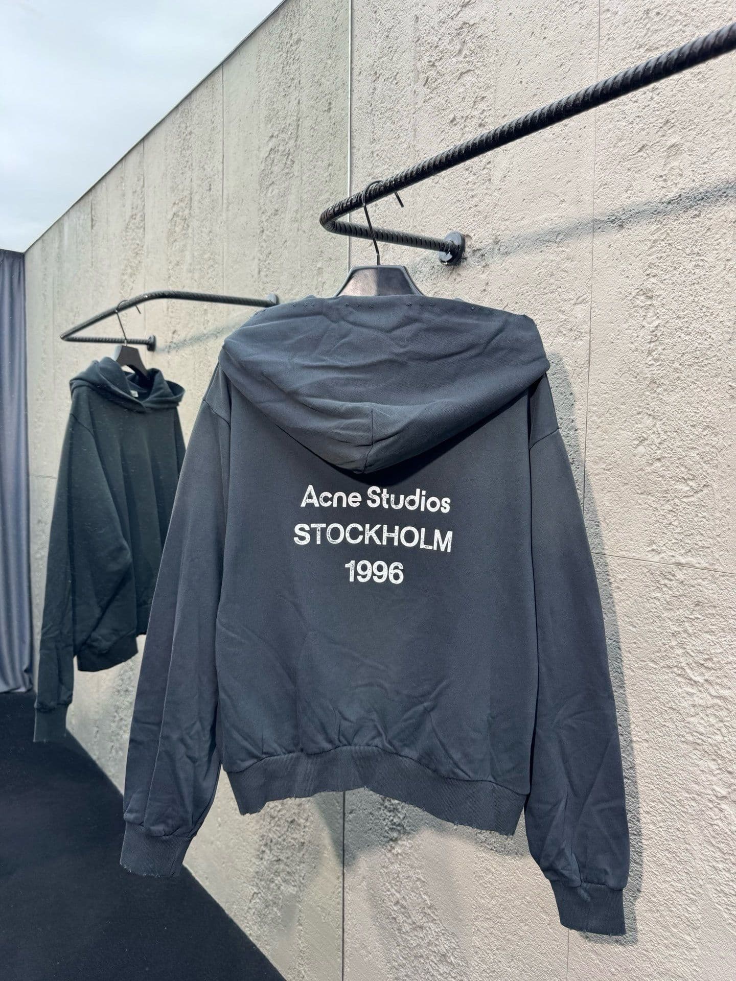 Acne Studios Hooded Sweatshirt Stockholm 1996 Print