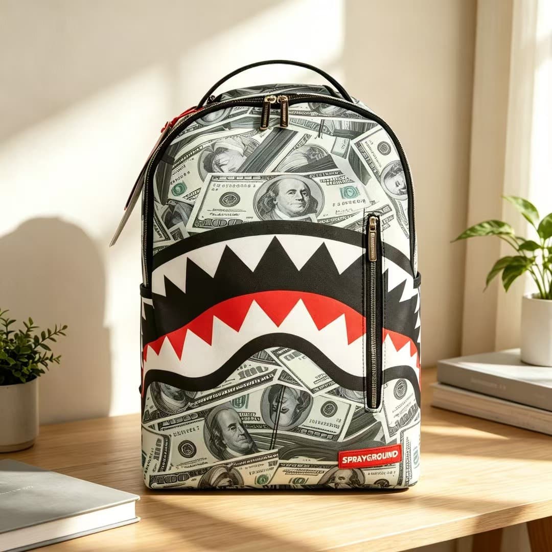Sprayground Shark Backpack Money Print