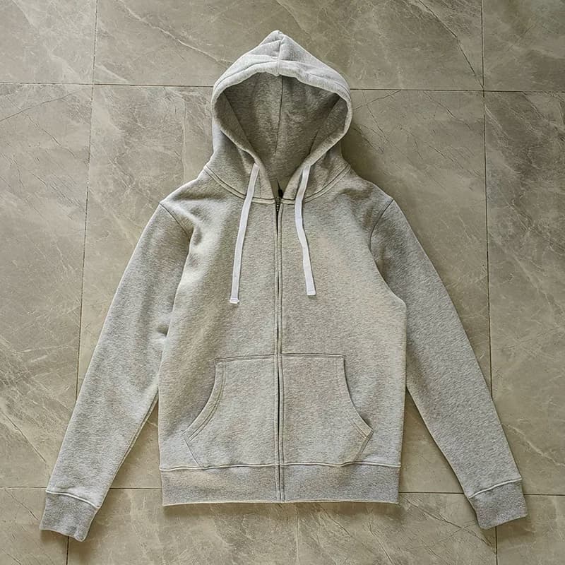Zip-Up Hoodie Heather Grey