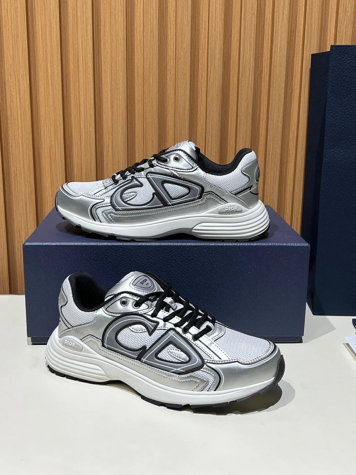 Dior B22 Sneaker Metallic Silver
