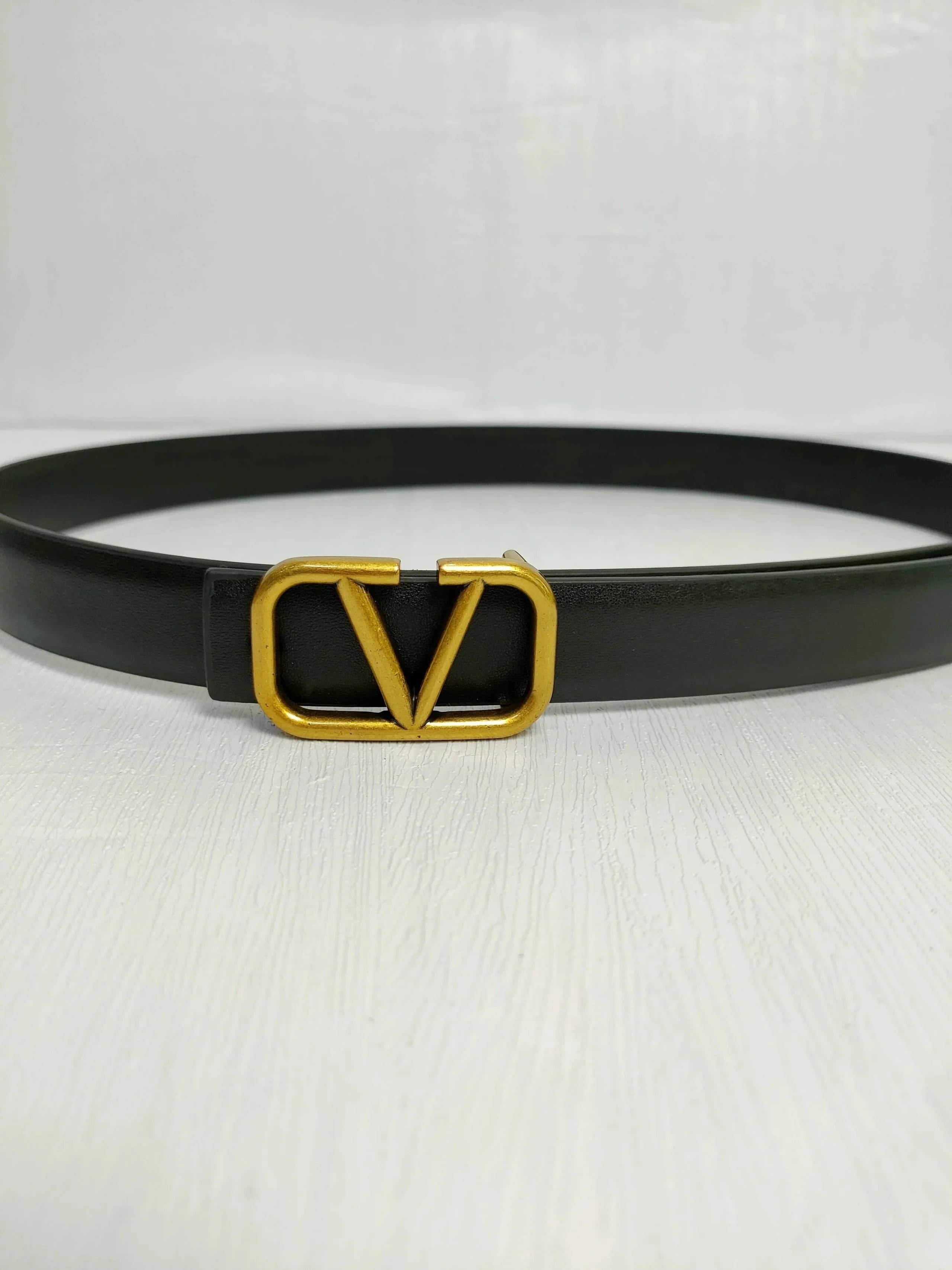 Versace VLogo Belt Gold Buckle