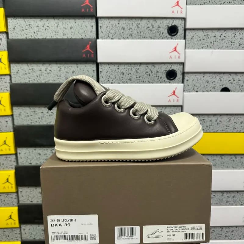 Jordan × Off-White Trailgrip Megalace Mid Black/Beige — 棕色羊皮面包