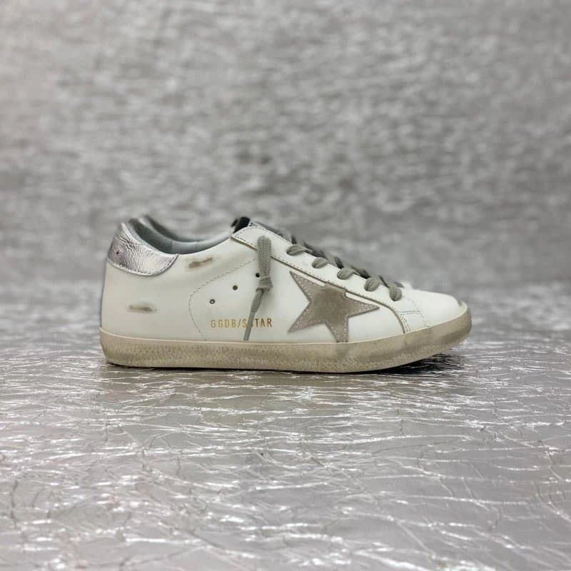 Golden Goose Superstar Distressed Silver Star