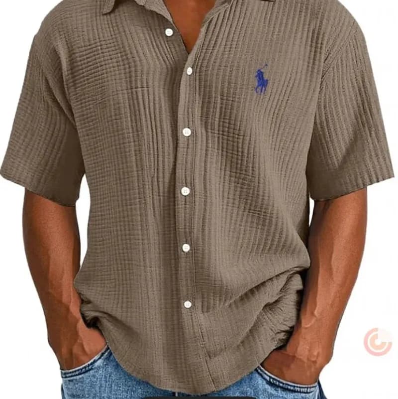 Polo Ralph Lauren Short-Sleeve Button-Up Shirt Cotton Gauze
