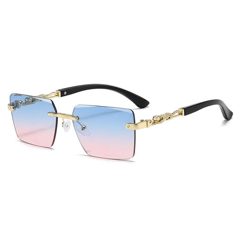 Chrome Hearts Rimless Sunglasses Gradient Blue-to-Pink