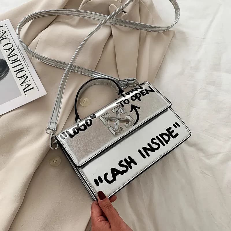 Off-White Industrial Shoulder Bag Cash Inside Graffiti
