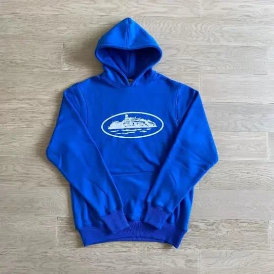 Corteiz Logo Shorts Script Logo — 8887 sweater/color blue