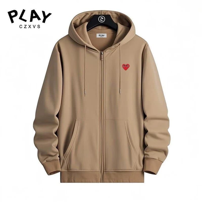 Comme des Garçons Zip-Up Hoodie Heart Logo