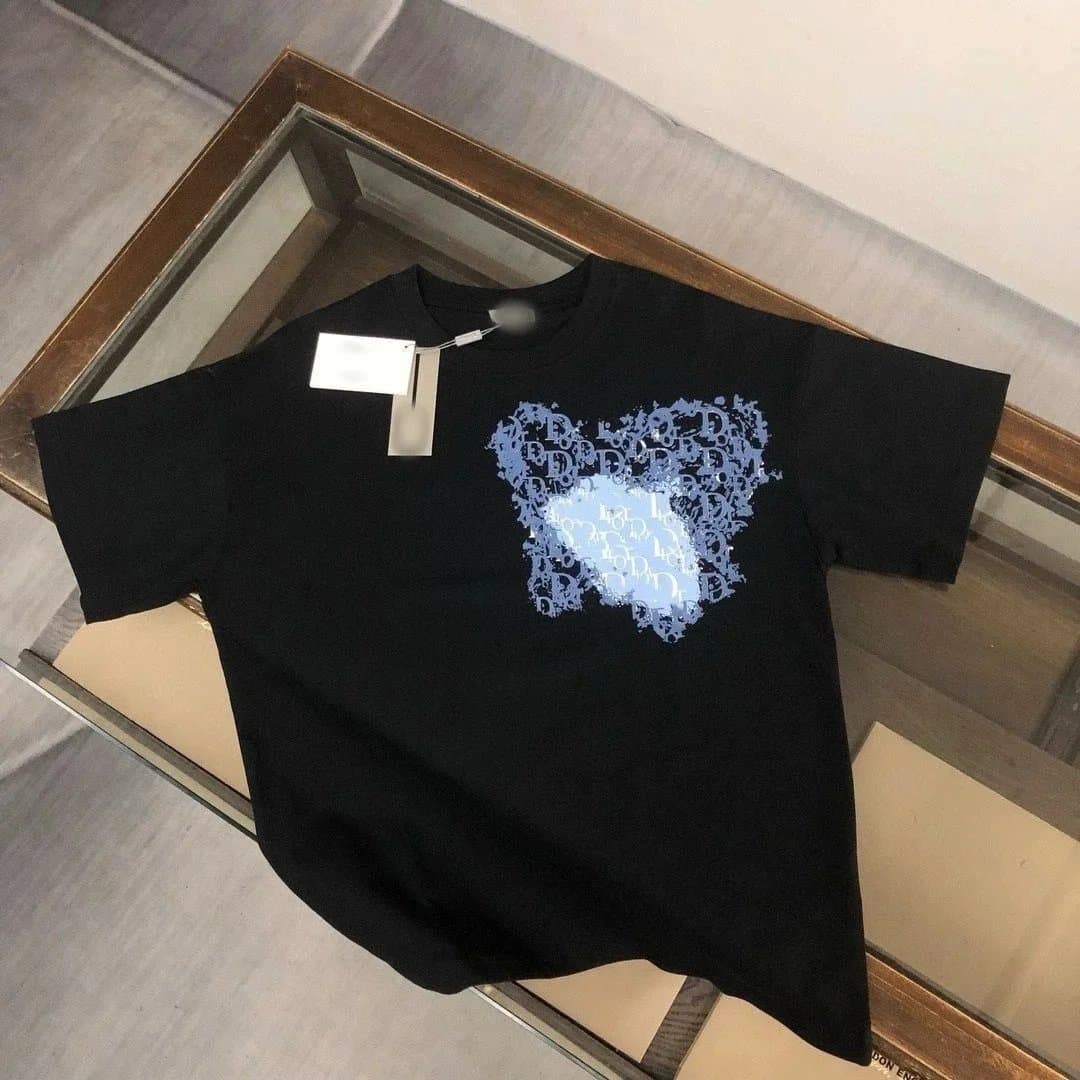 Dior Graphic Tee Graffiti Logo Print — 32