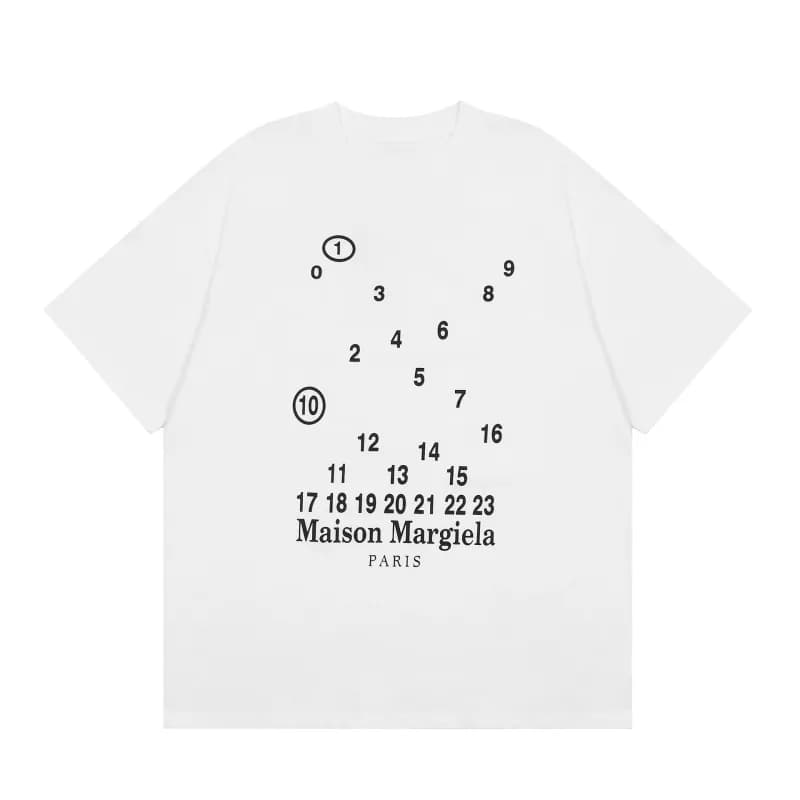 Maison Margiela Numbered Tee Dot Numbers Print