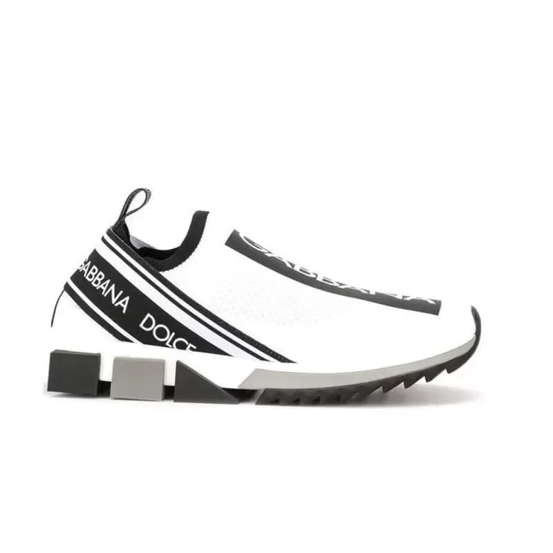 Dolce & Gabbana DG Logo Sneaker White with Black Logo — 13