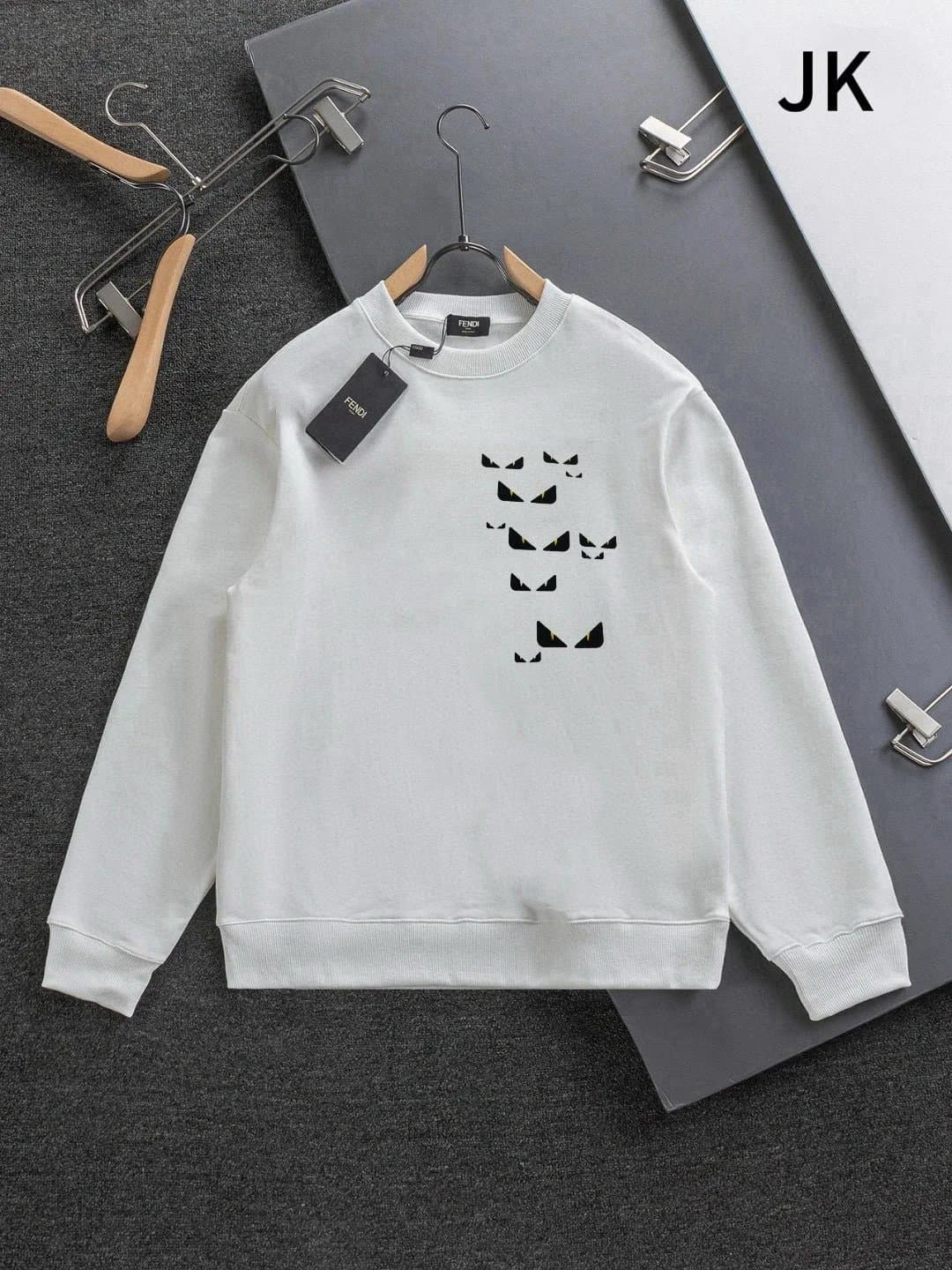 Fendi Crewneck Sweatshirt Yellow Logo Print — 14