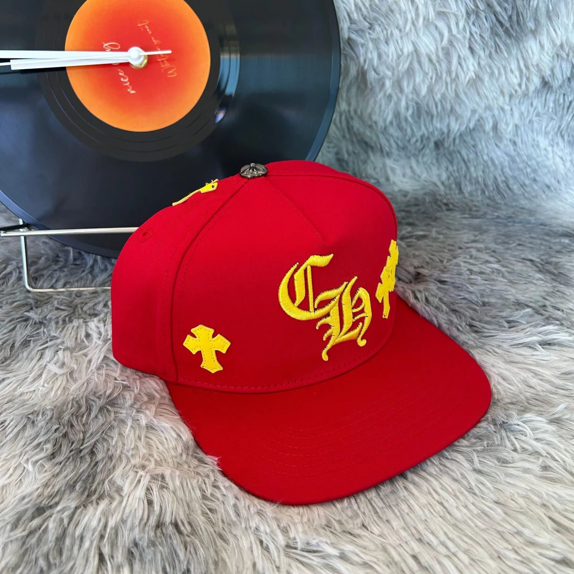Chrome Hearts Snapback Cap Cross Logo Embroidery