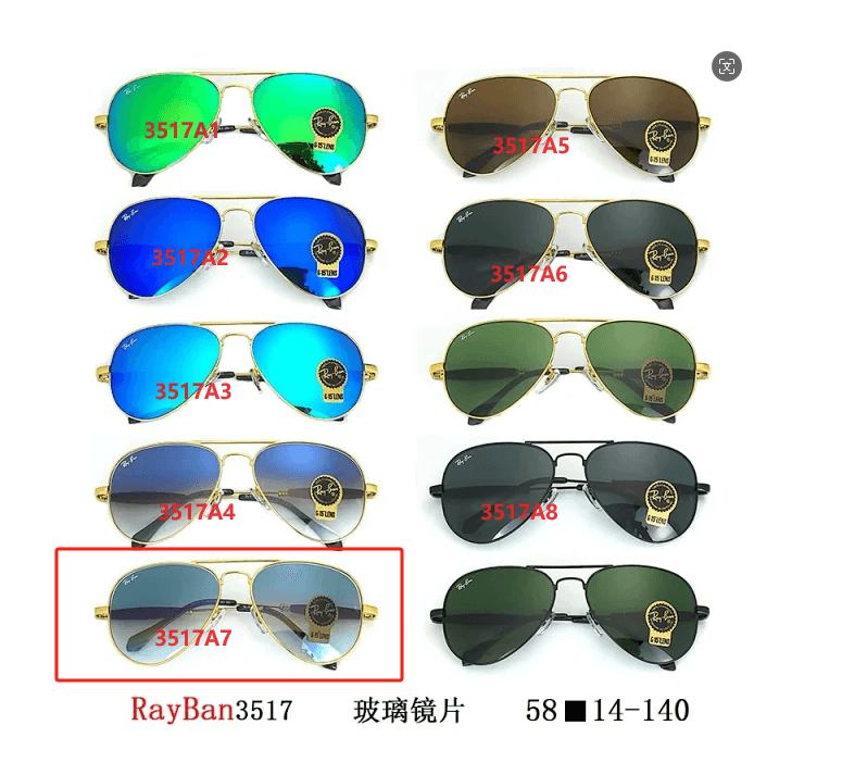 Ray-Ban Wayfarer Blue Mirror — 3517A7