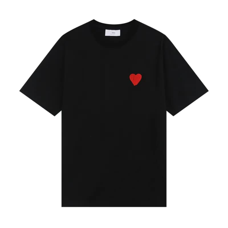 Comme des Garçons Polo Shirt Red Heart — 黑红【121大爱心毛绣款】