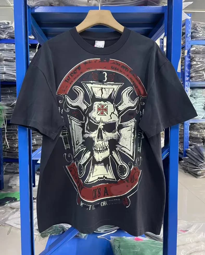 Graphic Tee Skull Iron Cross