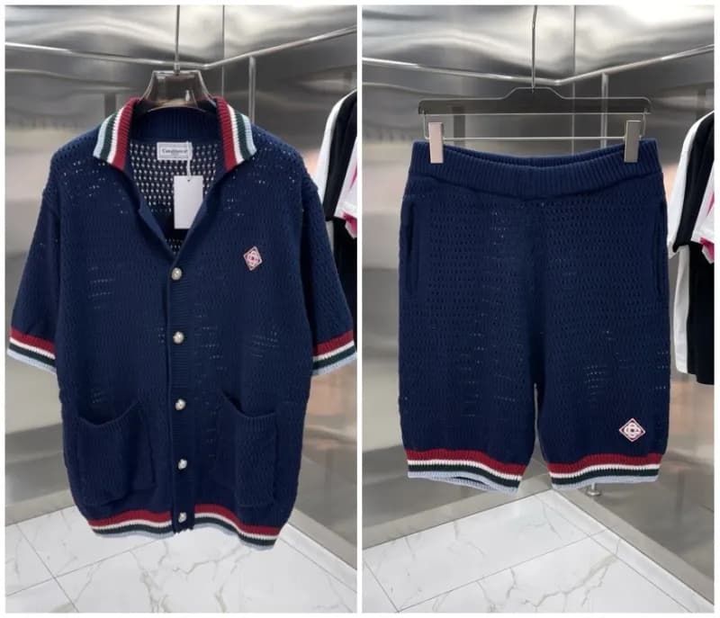 Casablanca Zip-Up Knit Cardigan Monogram Print — 255-01