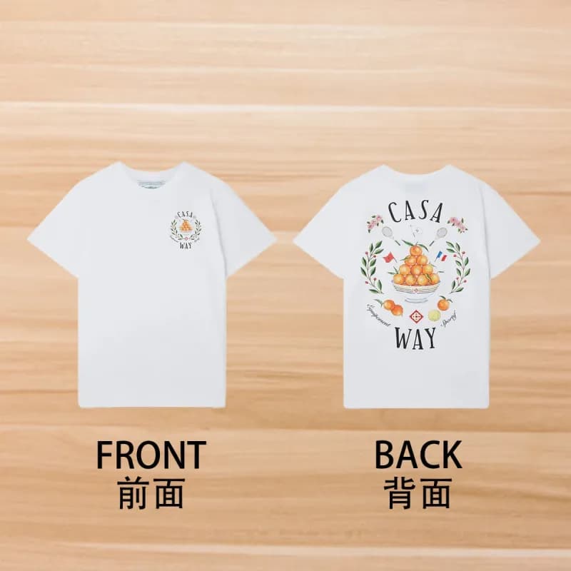 Casablanca Casa Way Tee Orange Citrus Print