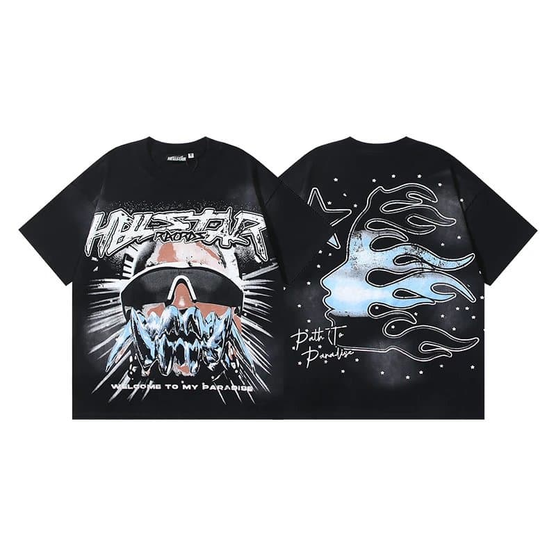 Hellstar Graphic Tee Human Department Skull Print — 722
