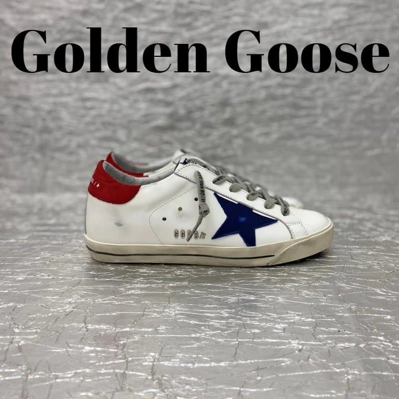Golden Goose Superstar Distressed Blue Star