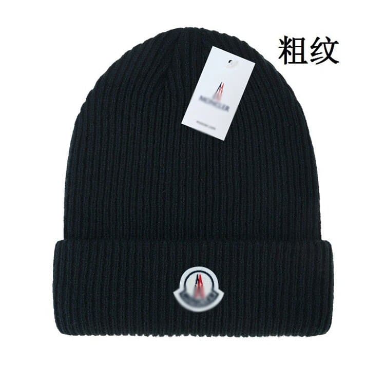 Moncler Ribbed Beanie Logo Patch