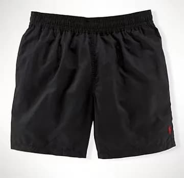 Polo Ralph Lauren Classic Fit Swim Trunks Solid Black