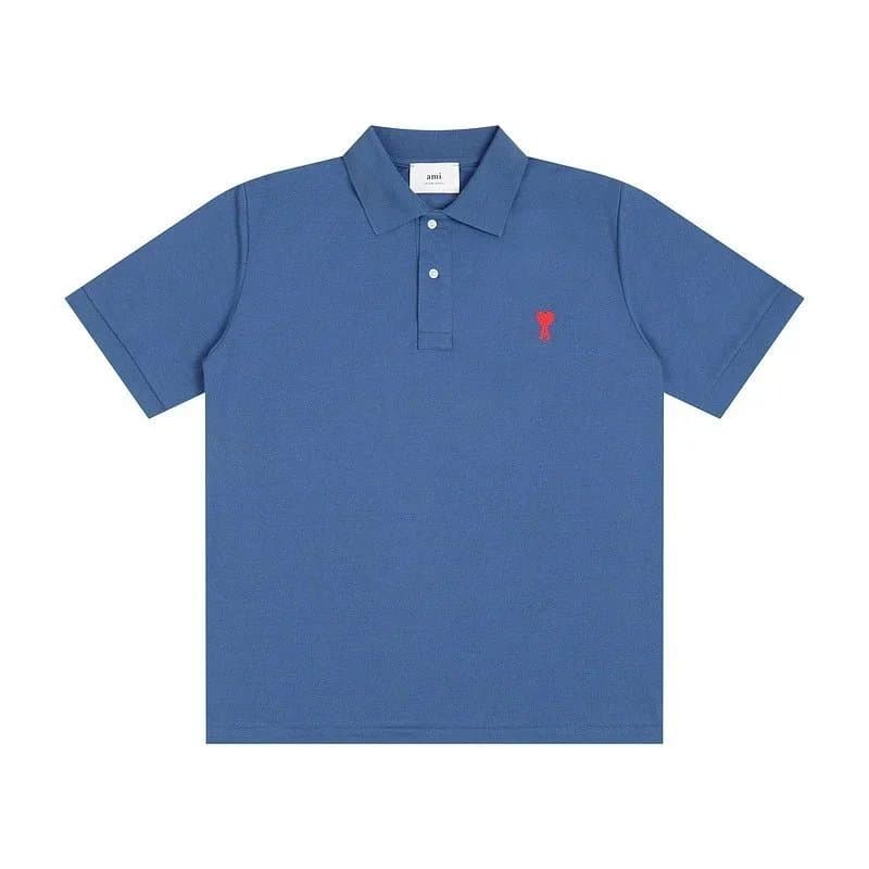 AMI Paris Polo Shirt Red Heart Logo