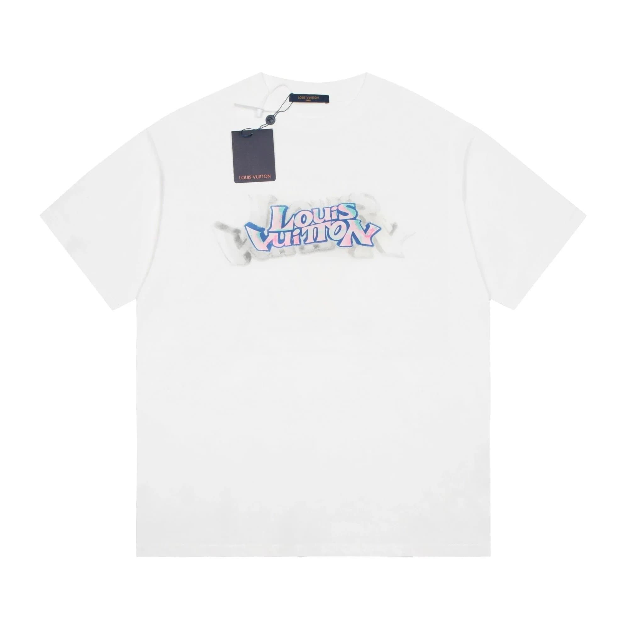 Louis Vuitton Graphic T-Shirt Multicolor Logo Print
