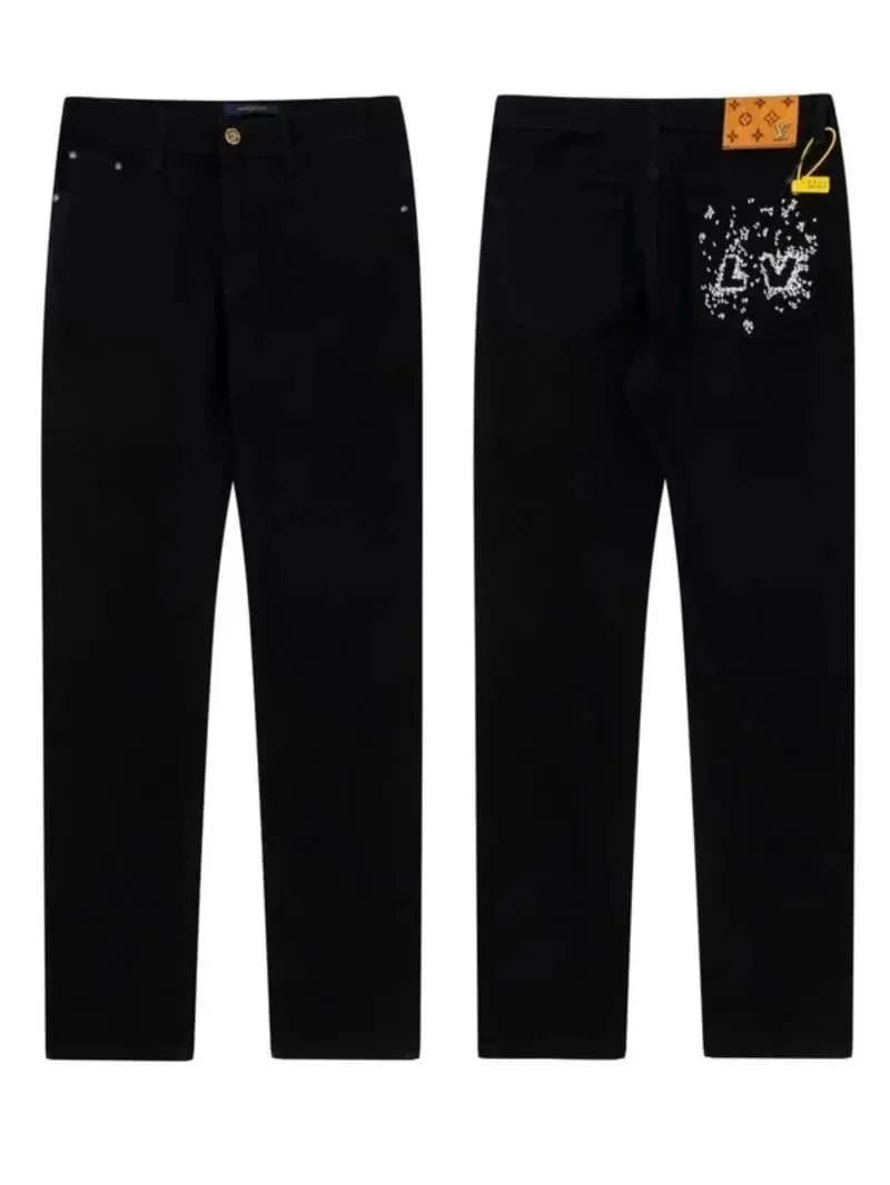 Louis Vuitton Slim Fit Jeans Crystal-Embellished Back Pocket