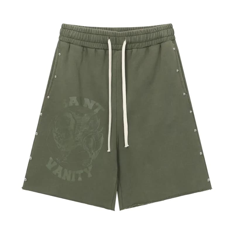 Saint Laurent Logo Shorts Saint Vanity Print
