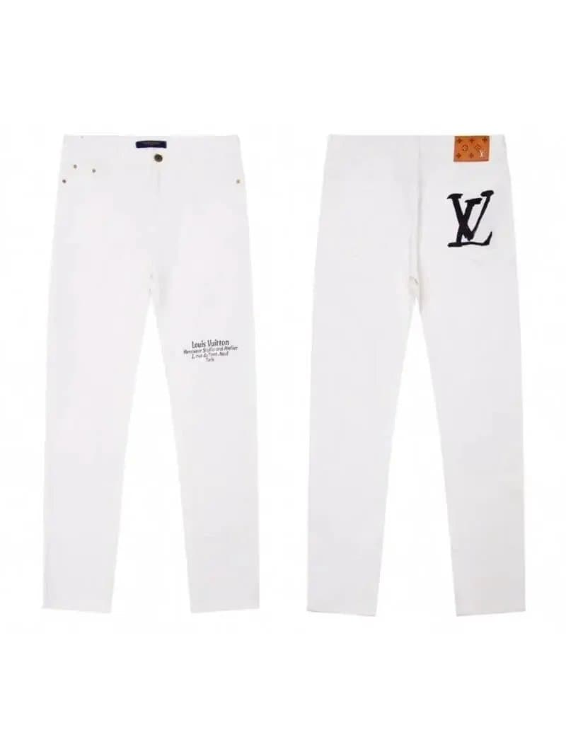 Louis Vuitton Denim Trousers LV Logo Embroidery