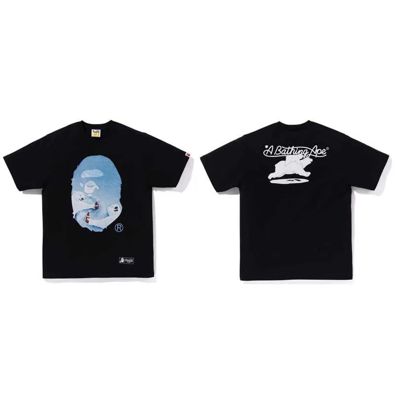 BAPE Short Sleeve T-Shirt Polar Bear Ice Graphic