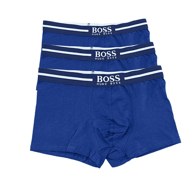 Emporio Armani Boxer Briefs Gold Logo Waistband — 2956003NK-三条装