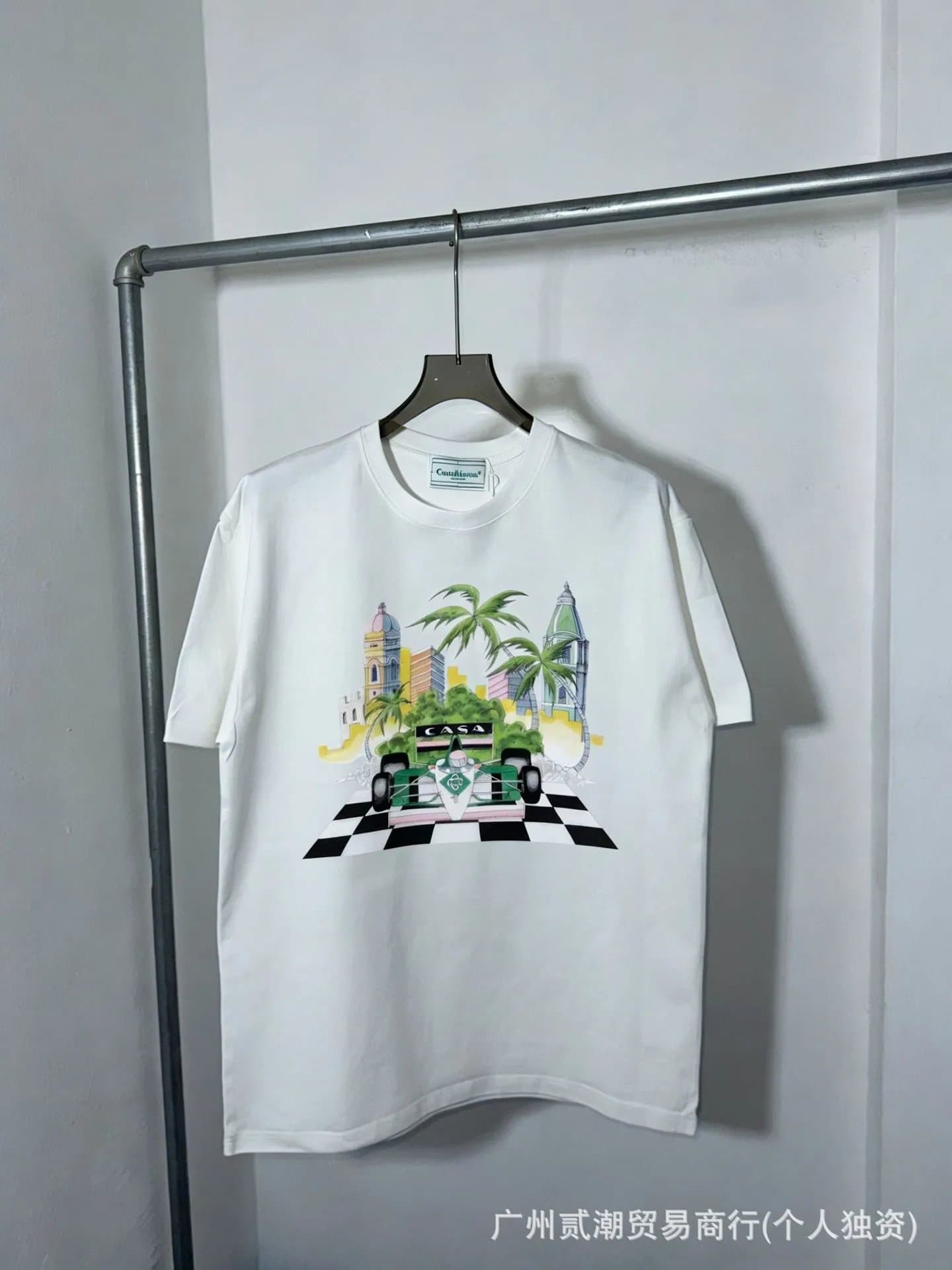 Casablanca Graphic Tee Owl Print — C-125 白色
