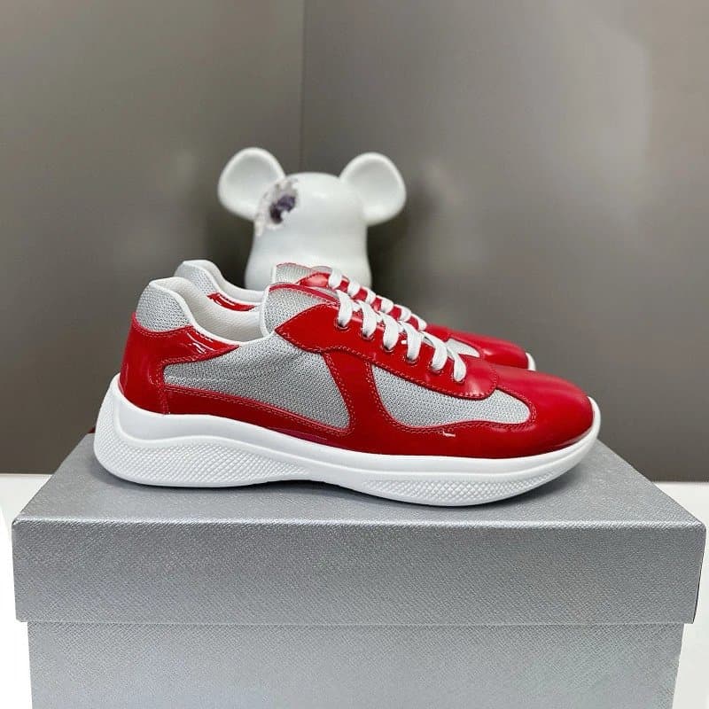 Prada Linea Rossa Sneaker Red Patent & Mesh