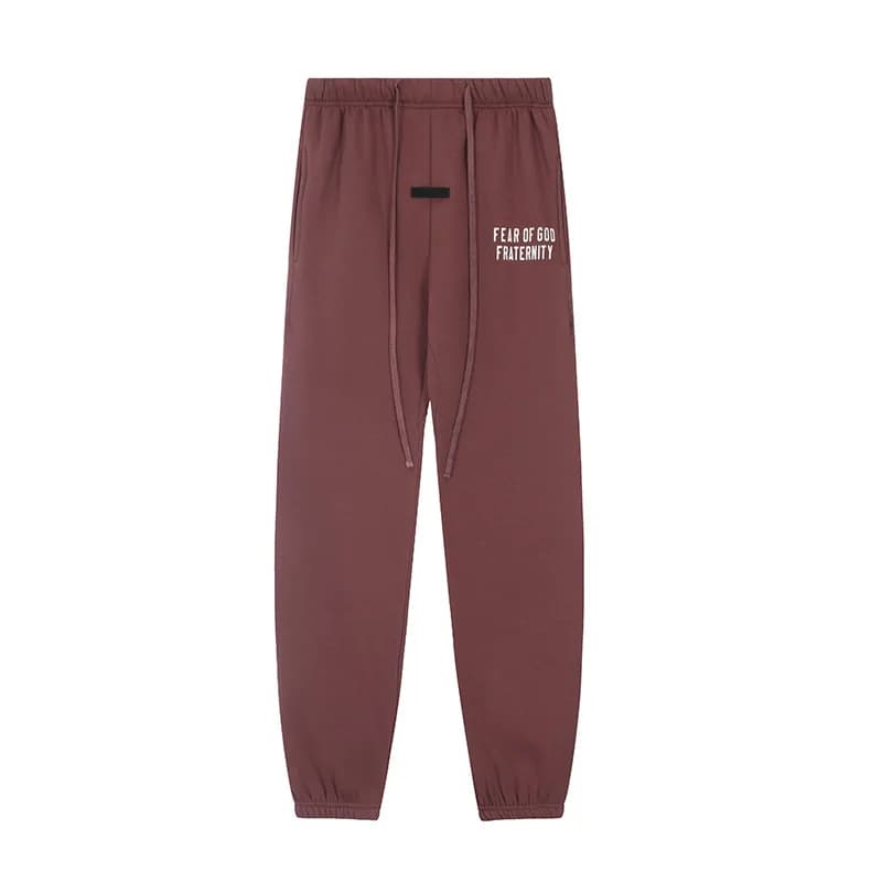 Fear of God Essentials Hoodie Arch Logo — 2535酒红色