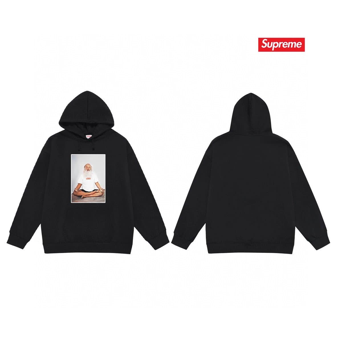 Supreme Hooded Sweatshirt Yoga Print