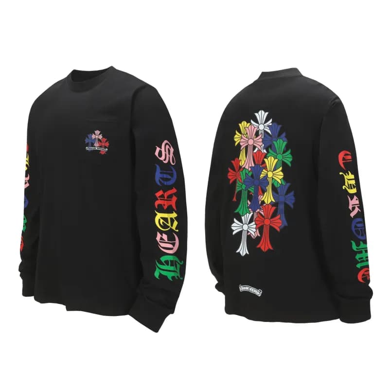 Chrome Hearts Graphic Tee Cross Logo Print — 8003黑色2109