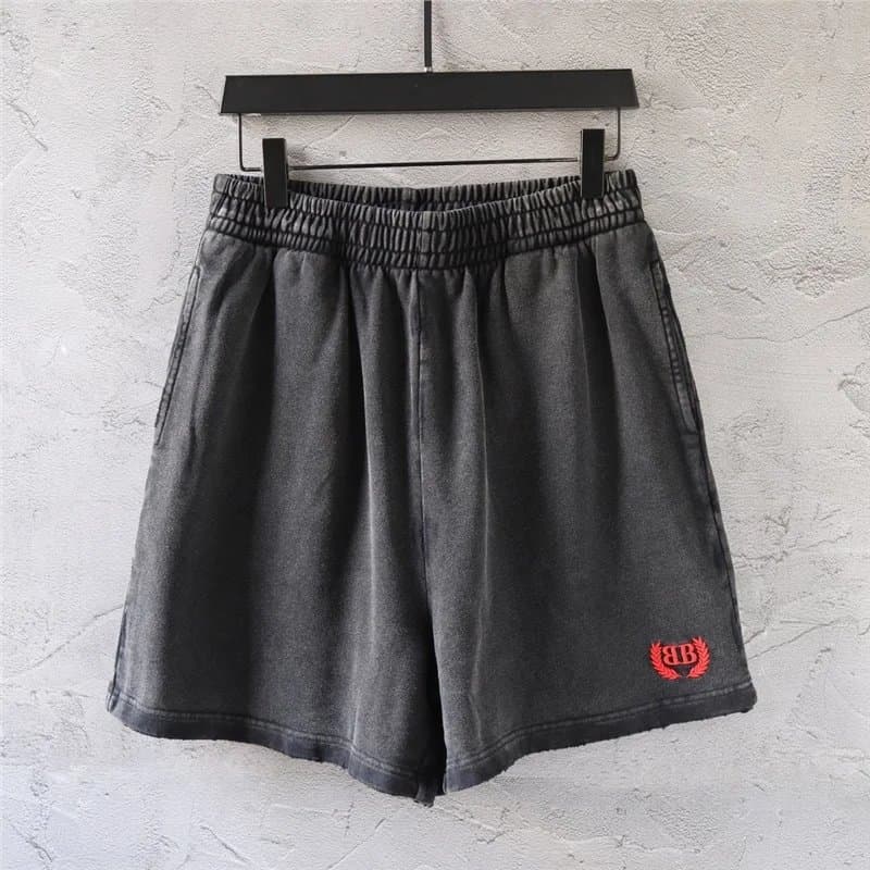 Balenciaga Logo Shorts Light Blue — 32