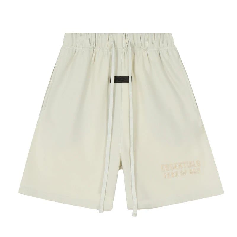Fear of God Essentials Logo Shorts Vertical Essentials — A2310杏色（植绒字母）