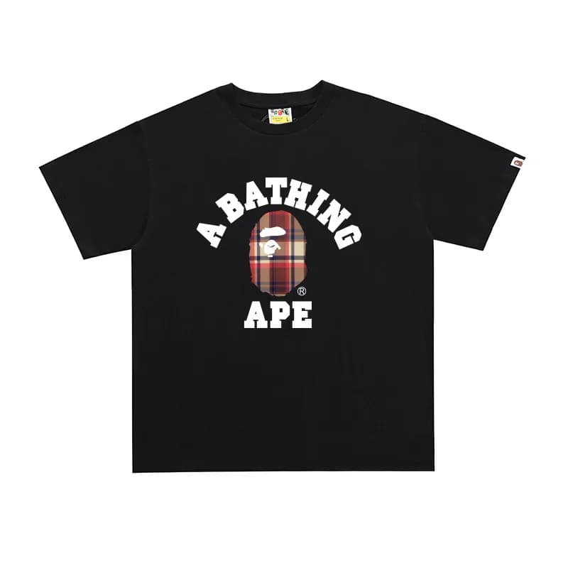 BAPE A Bathing Ape Tee Plaid Ape Head