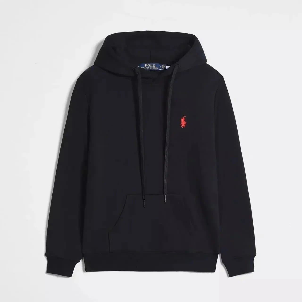Polo Ralph Lauren Polo Bear Joggers Embroidered Bear Logo — 黑色红标套头卫衣