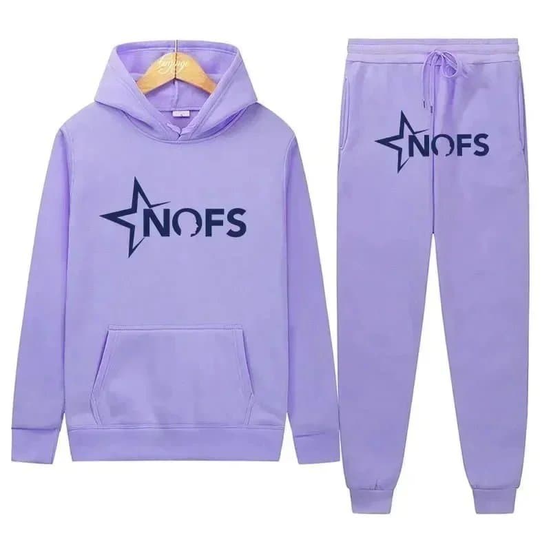 Corteiz Hoodie and Joggers Set NOFS Star Logo — 26