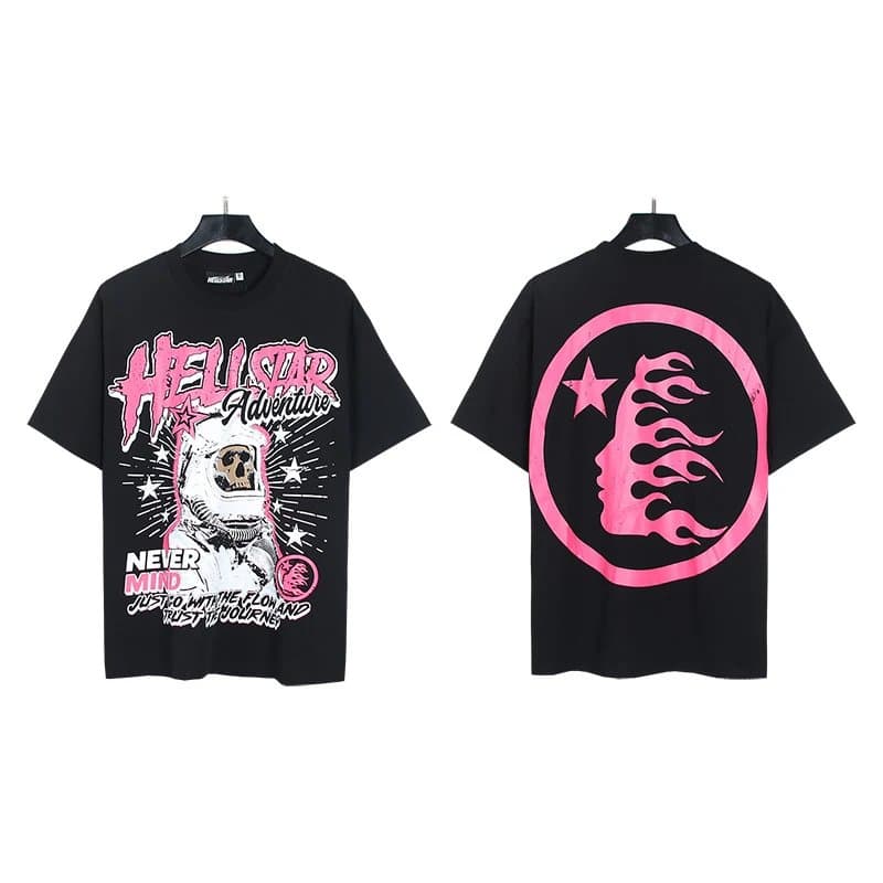 Hellstar Graphic Tee Human Department Skull Print — 605黑色