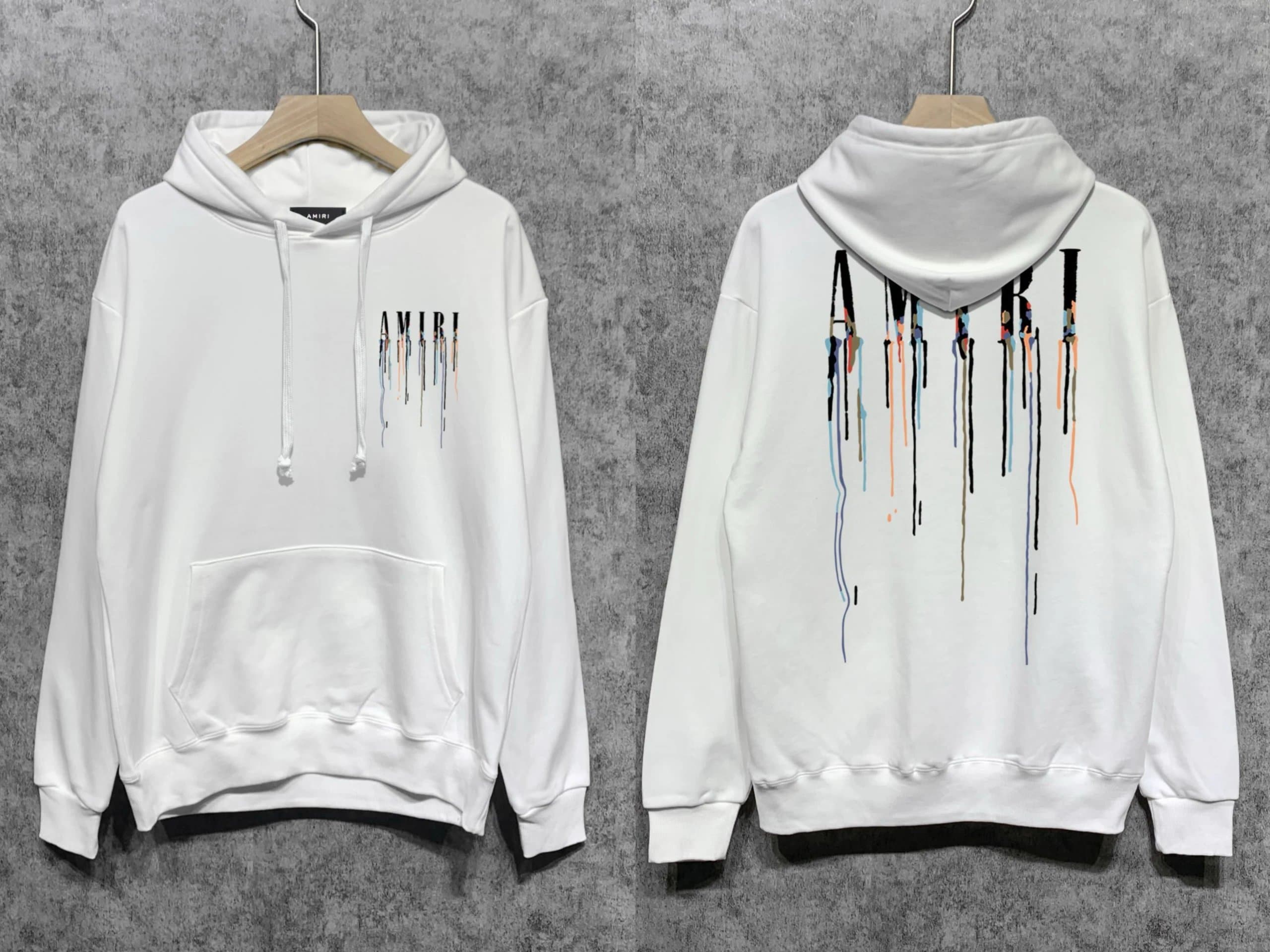 Amiri Hooded Sweatshirt Dripping Logo Print